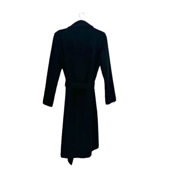 Helmut Lang Black Shaggy Alpaca and Virgin Wool Blend Coat - Picture 6 of 11